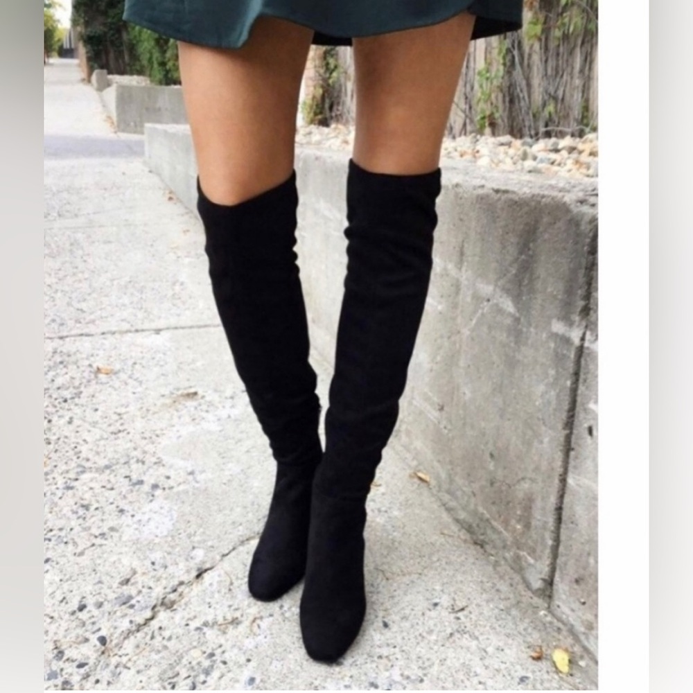 Vince Camuto Kantha Black Over-the-Knee Women's Boots - size 6.5